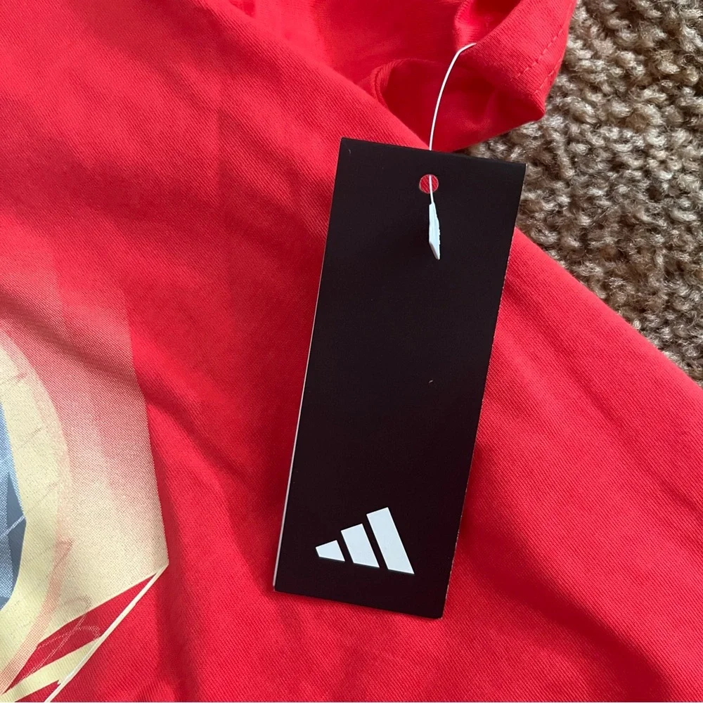 Adidas Kids Orange Graphic Baseball T-Shire NWT